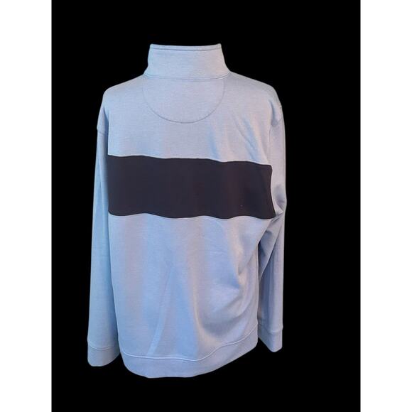 Izod Pullover Sweater Men’s Stretch Medium Blue Quarter Zip Golf Outdoor - Picture 4 of 5